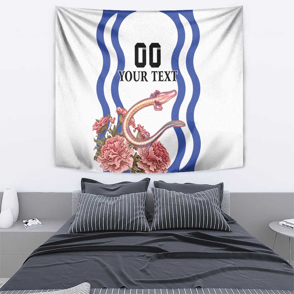 Custom Slovenia Independence Day Tapestry The Olm With Carnation Flowers - Wonder Print Shop