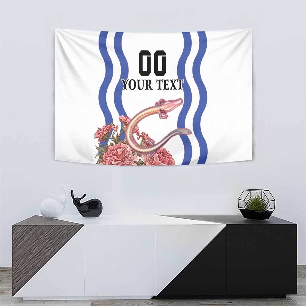 Custom Slovenia Independence Day Tapestry The Olm With Carnation Flowers - Wonder Print Shop