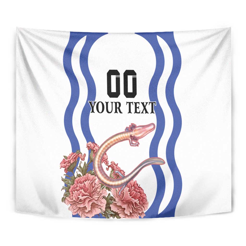 Custom Slovenia Independence Day Tapestry The Olm With Carnation Flowers - Wonder Print Shop
