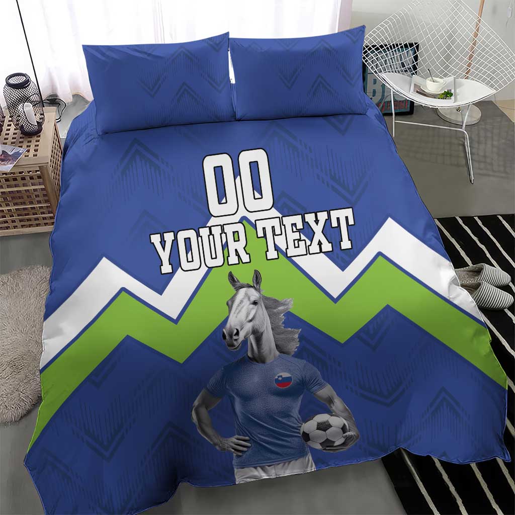 Custom Slovenia Football Bedding Set Lipizzaner Horse Sport Style - Wonder Print Shop