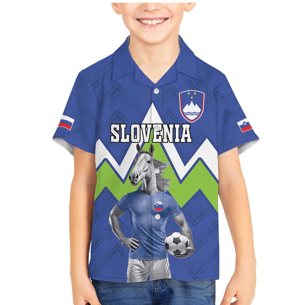 Custom Slovenia Football Family Matching Mermaid Dress and Hawaiian Shirt Lipizzaner Horse Sport Style - Wonder Print Shop