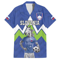 Custom Slovenia Football Family Matching Off The Shoulder Long Sleeve Dress and Hawaiian Shirt Lipizzaner Horse Sport Style - Wonder Print Shop