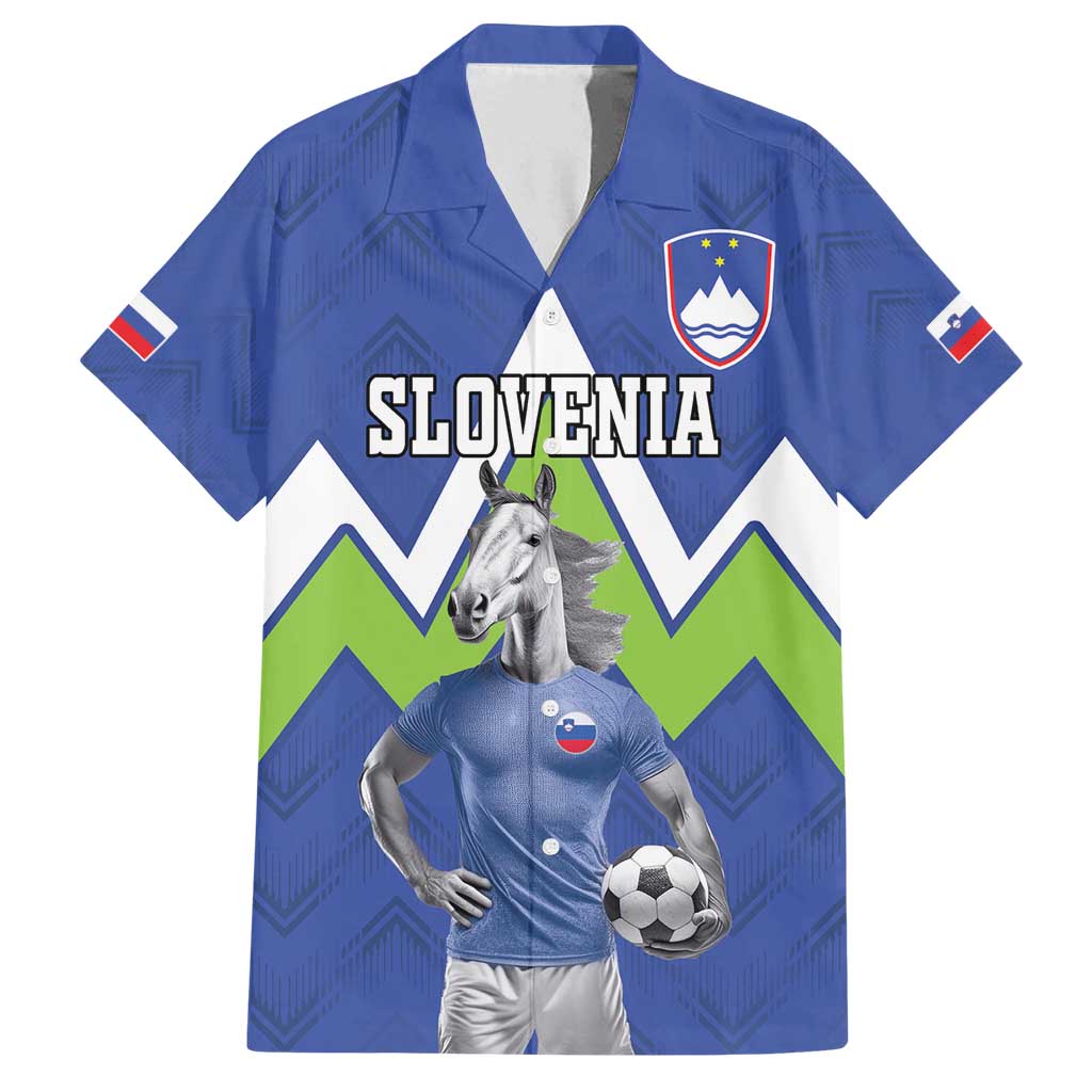 Custom Slovenia Football Family Matching Summer Maxi Dress and Hawaiian Shirt Lipizzaner Horse Sport Style - Wonder Print Shop