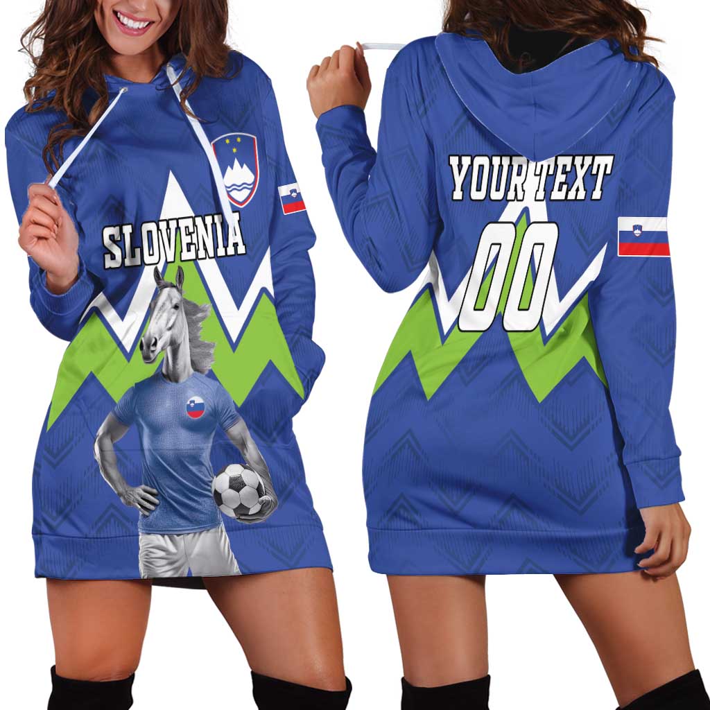 Custom Slovenia Football Hoodie Dress Lipizzaner Horse Sport Style - Wonder Print Shop