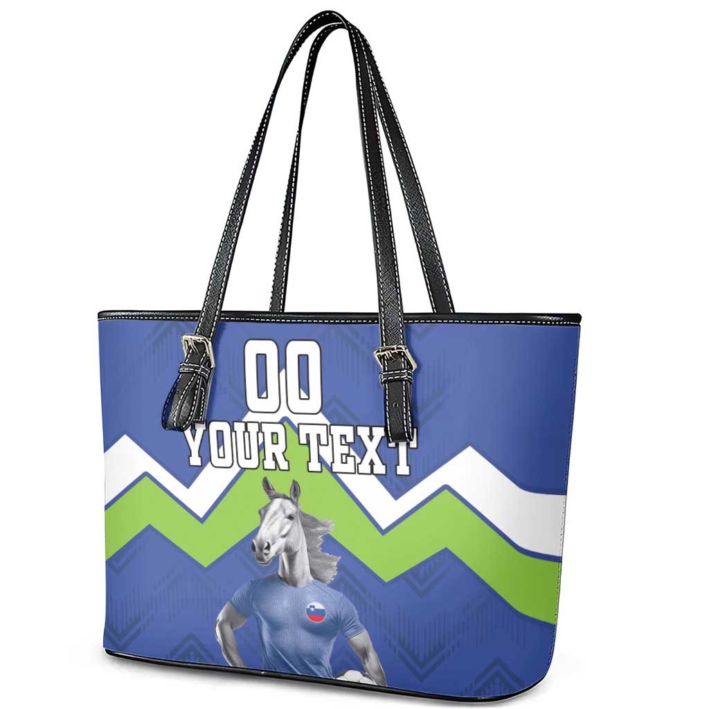 Custom Slovenia Football Leather Tote Bag Lipizzaner Horse Sport Style - Wonder Print Shop