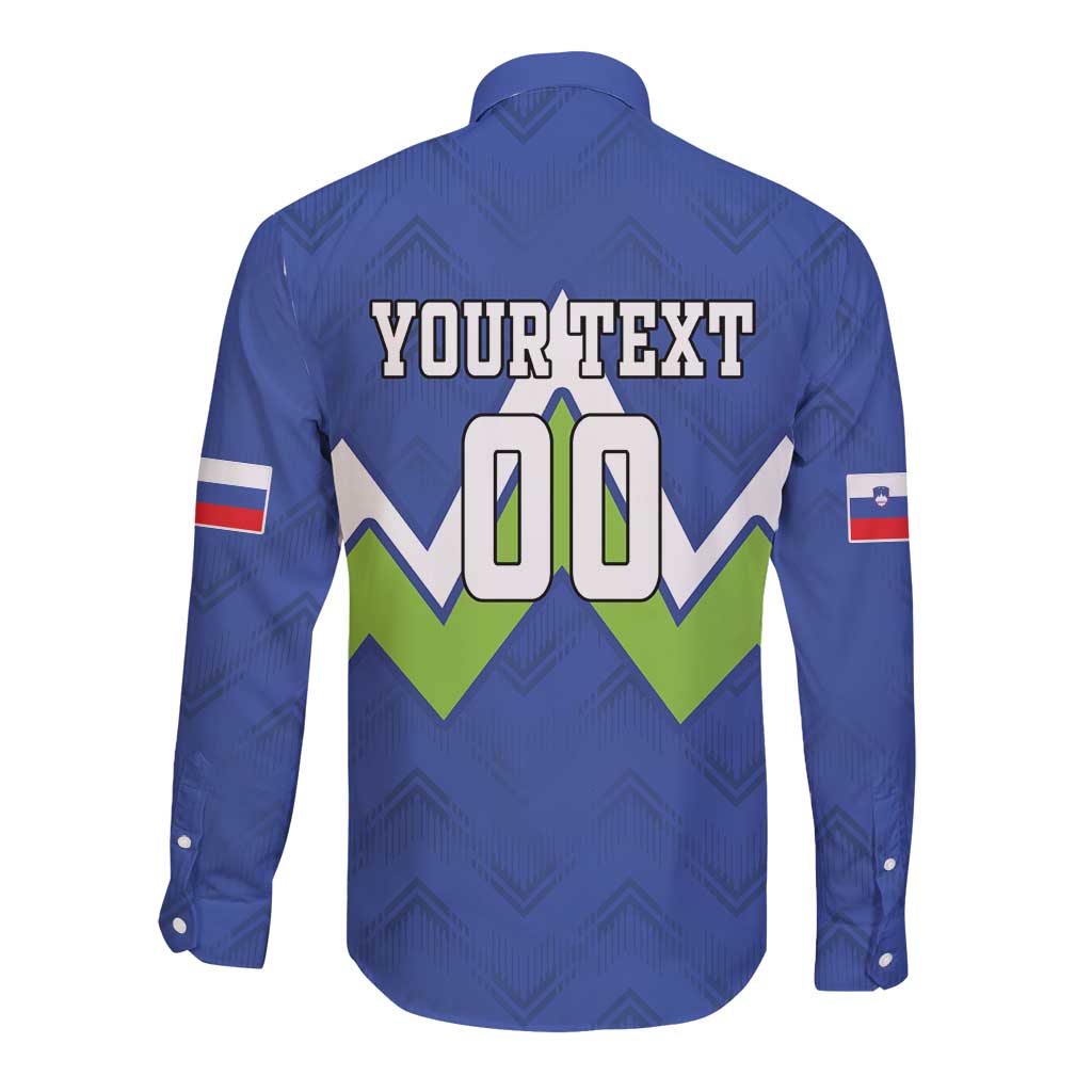 Custom Slovenia Football Long Sleeve Button Shirt Lipizzaner Horse Sport Style - Wonder Print Shop