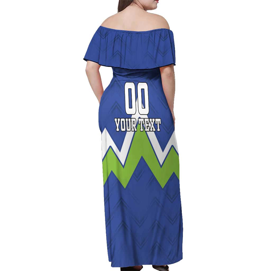 Custom Slovenia Football Off Shoulder Maxi Dress Lipizzaner Horse Sport Style - Wonder Print Shop