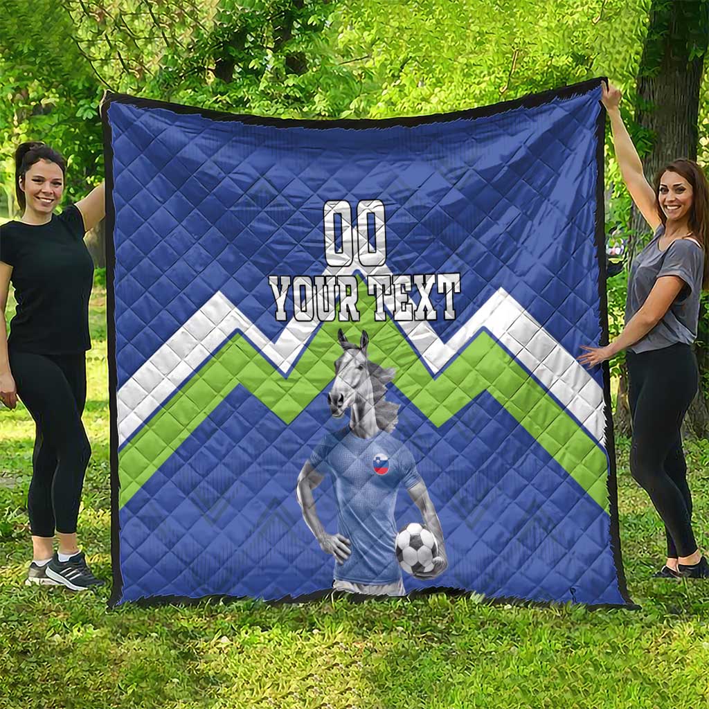 Custom Slovenia Football Quilt Lipizzaner Horse Sport Style - Wonder Print Shop