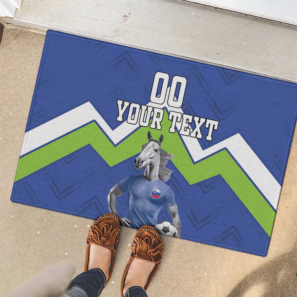 Custom Slovenia Football Rubber Doormat Lipizzaner Horse Sport Style - Wonder Print Shop