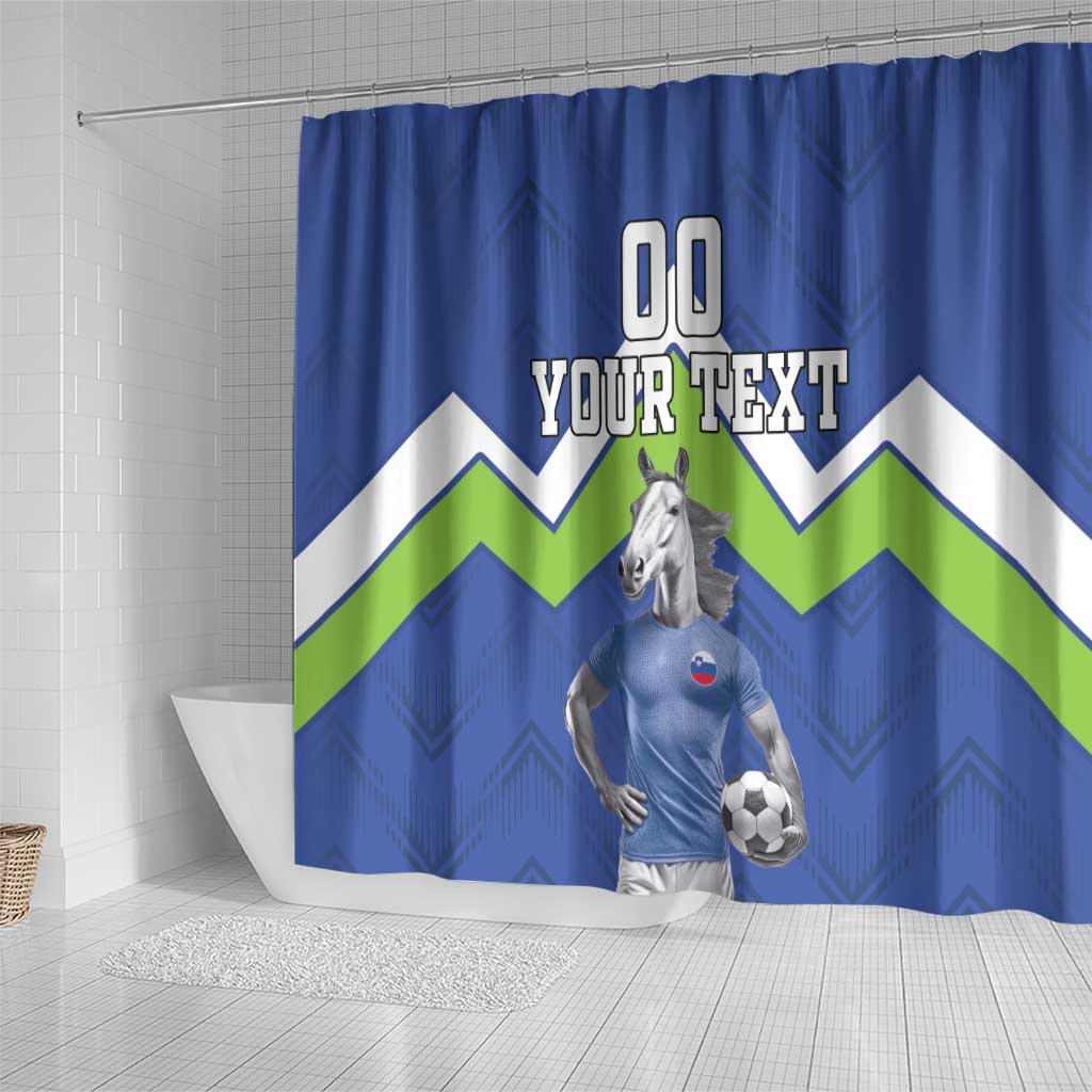Custom Slovenia Football Shower Curtain Lipizzaner Horse Sport Style