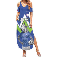 Custom Slovenia Football Summer Maxi Dress Lipizzaner Horse Sport Style - Wonder Print Shop