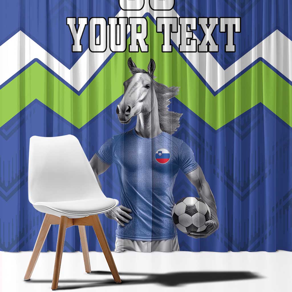 Custom Slovenia Football Window Curtain Lipizzaner Horse Sport Style - Wonder Print Shop