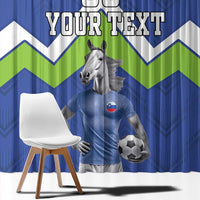 Custom Slovenia Football Window Curtain Lipizzaner Horse Sport Style - Wonder Print Shop