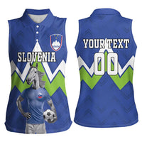 Custom Slovenia Football Women Sleeveless Polo Shirt Lipizzaner Horse Sport Style - Wonder Print Shop
