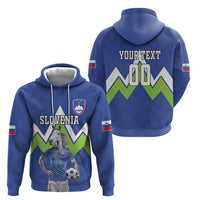 Custom Slovenia Football Zip Hoodie Lipizzaner Horse Sport Style - Wonder Print Shop