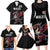 Custom Wales Rugby Family Matching Long Sleeve Bodycon Dress and Hawaiian Shirt Welsh Dragon Mascot Black Version - Wonder Print Shop