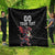 Custom Wales Rugby Quilt Welsh Dragon Mascot Black Version - Wonder Print Shop