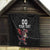 Custom Wales Rugby Quilt Welsh Dragon Mascot Black Version - Wonder Print Shop