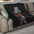 Custom Wales Rugby Quilt Welsh Dragon Mascot Black Version - Wonder Print Shop