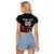 Custom Wales Rugby Raglan Cropped T Shirt Welsh Dragon Mascot Black Version - Wonder Print Shop
