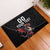 Custom Wales Rugby Rubber Doormat Welsh Dragon Mascot Black Version - Wonder Print Shop
