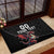 Custom Wales Rugby Rubber Doormat Welsh Dragon Mascot Black Version - Wonder Print Shop