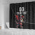 Custom Wales Rugby Shower Curtain Welsh Dragon Mascot Black Version - Wonder Print Shop