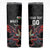 Custom Wales Rugby Skinny Tumbler Welsh Dragon Mascot Black Version - Wonder Print Shop
