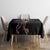 Custom Wales Rugby Tablecloth Welsh Dragon Mascot Black Version - Wonder Print Shop