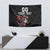 Custom Wales Rugby Tapestry Welsh Dragon Mascot Black Version - Wonder Print Shop