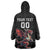 Custom Wales Rugby Wearable Blanket Hoodie Welsh Dragon Mascot Black Version - Wonder Print Shop