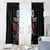 Custom Wales Rugby Window Curtain Welsh Dragon Mascot Black Version - Wonder Print Shop