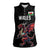 Custom Wales Rugby Women Sleeveless Polo Shirt Welsh Dragon Mascot Black Version - Wonder Print Shop