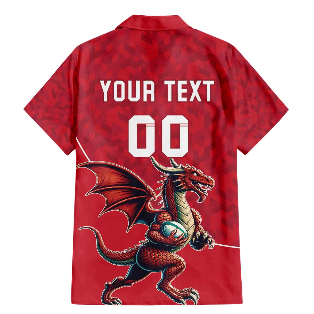 Custom Wales Rugby Family Matching Mermaid Dress and Hawaiian Shirt Welsh Dragon Mascot Red Version - Wonder Print Shop