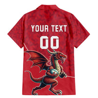 Custom Wales Rugby Family Matching Mermaid Dress and Hawaiian Shirt Welsh Dragon Mascot Red Version - Wonder Print Shop