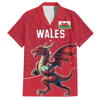 Custom Wales Rugby Family Matching Off Shoulder Short Dress and Hawaiian Shirt Welsh Dragon Mascot Red Version - Wonder Print Shop