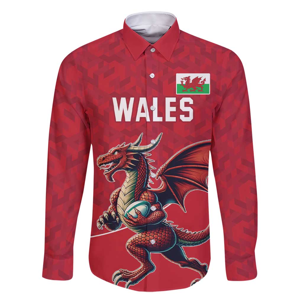 Custom Wales Rugby Family Matching Short Sleeve Bodycon Dress and Hawaiian Shirt Welsh Dragon Mascot Red Version - Wonder Print Shop