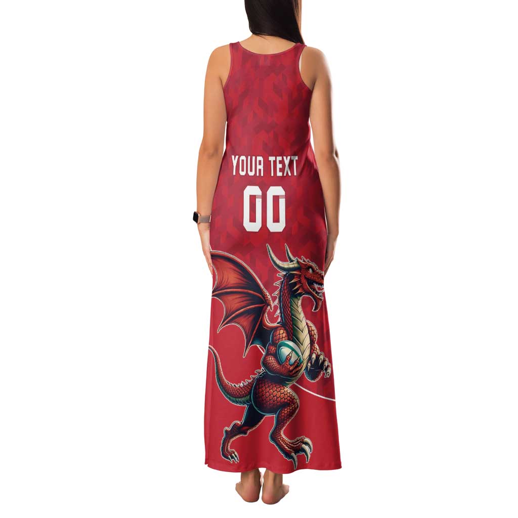 Custom Wales Rugby Family Matching Tank Maxi Dress and Hawaiian Shirt Welsh Dragon Mascot Red Version - Wonder Print Shop