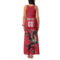 Custom Wales Rugby Family Matching Tank Maxi Dress and Hawaiian Shirt Welsh Dragon Mascot Red Version - Wonder Print Shop
