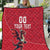 Custom Wales Rugby Quilt Welsh Dragon Mascot Red Version - Wonder Print Shop