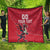 Custom Wales Rugby Quilt Welsh Dragon Mascot Red Version - Wonder Print Shop