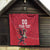 Custom Wales Rugby Quilt Welsh Dragon Mascot Red Version - Wonder Print Shop