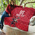 Custom Wales Rugby Quilt Welsh Dragon Mascot Red Version - Wonder Print Shop