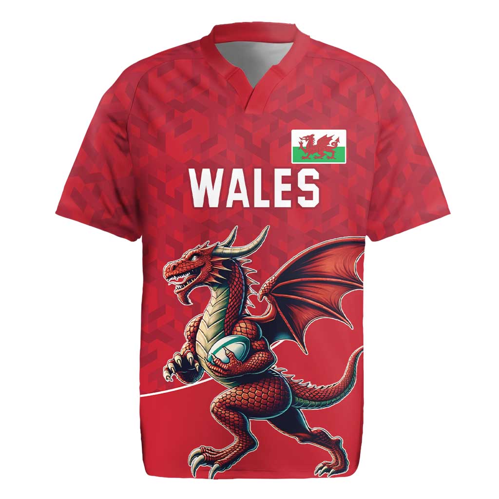 Custom Wales Rugby Rugby Jersey Welsh Dragon Mascot Red Version - Wonder Print Shop