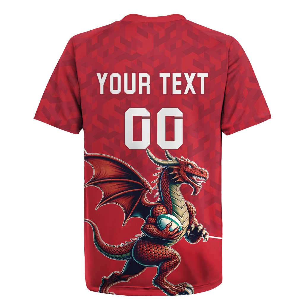 Custom Wales Rugby Rugby Jersey Welsh Dragon Mascot Red Version - Wonder Print Shop
