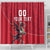 Custom Wales Rugby Shower Curtain Welsh Dragon Mascot Red Version - Wonder Print Shop