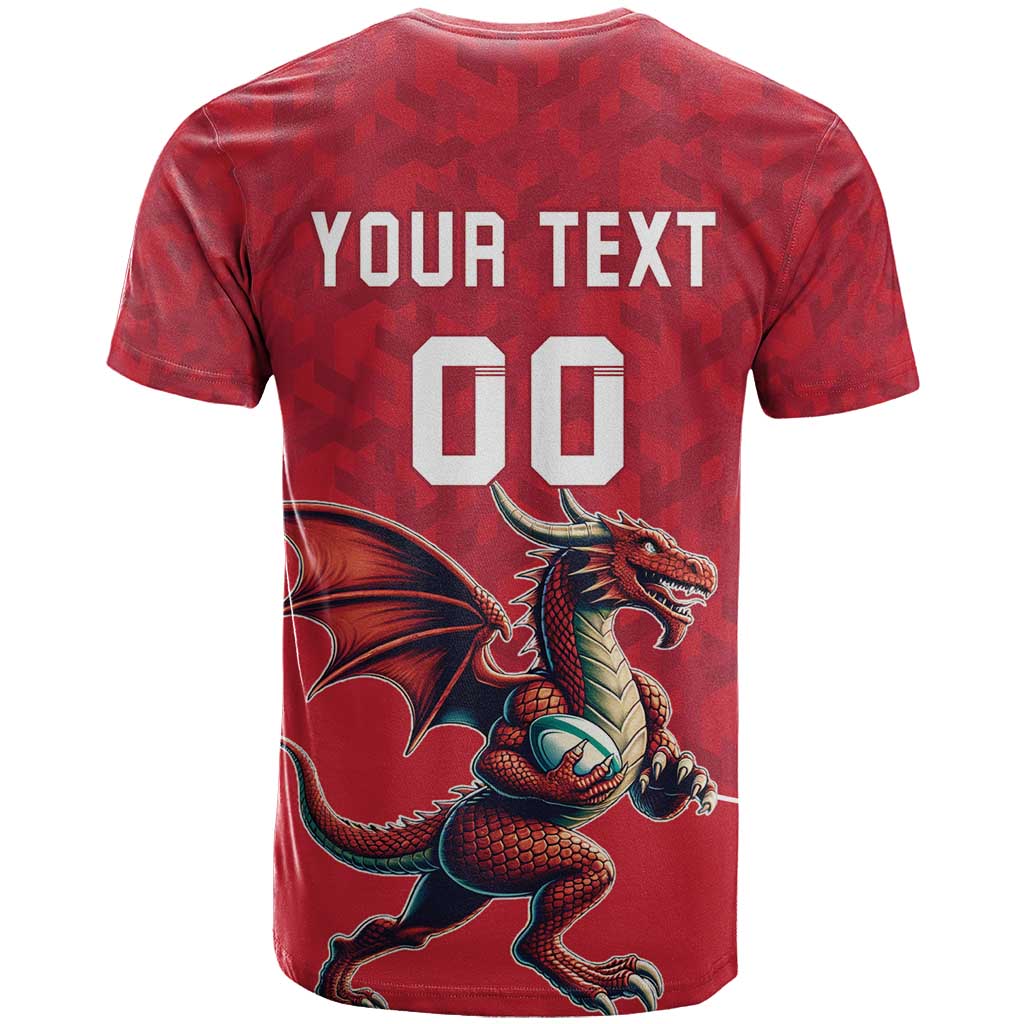 Custom Wales Rugby T Shirt Welsh Dragon Mascot Red Version - Wonder Print Shop
