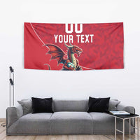 Custom Wales Rugby Tapestry Welsh Dragon Mascot Red Version - Wonder Print Shop