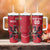Custom Wales Rugby Tumbler With Handle Welsh Dragon Mascot Red Version - Wonder Print Shop