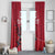 Custom Wales Rugby Window Curtain Welsh Dragon Mascot Red Version - Wonder Print Shop